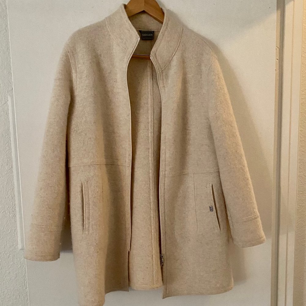 Geiger Boiled Wool Beige Coat